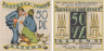  Бона. Германия. Альтона 50 пфеннигов 1921 год. (вариант 2) Нотгельд. (XF) 