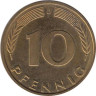  ФРГ. 10 пфеннигов 1995 год. (J) 