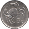  Мальта. 5 центов 1986 год. Краб. 