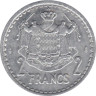  Монако. 2 франка 1943 год. Луи II. 