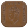  Малайя. 1 цент 1945 год. Король Георг VI. 