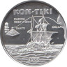  Самоа и Сисифо. 10 долларов 1988 год. Плот Кон-Тики. 