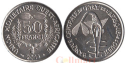 Западная Африка (BCEAO). 50 франков 2011 год. Пилорылый скат.