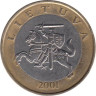  Литва. 2 лита 2001 год. 