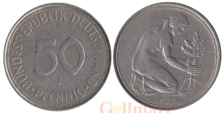  ФРГ. 50 пфеннигов 1973 год. (J) 