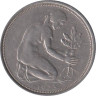  ФРГ. 50 пфеннигов 1973 год. (J) 