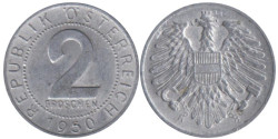 Австрия. 2 гроша 1950 год.