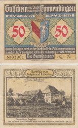 Бона. Германия. Эммендинген 50 пфеннигов 1921 год. Нотгельд. (F)