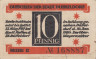  Бона. Германия. Дюссельдорф 10 пфеннигов 1920 год. Нотгельд. (F) 