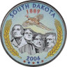  США. 25 центов 2006 год. Квотер штата Южная Дакота. цветное покрытие (P). 