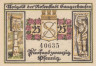  Бона. Германия. Зангерхаузен 25 пфеннигов 1921 год. Нотгельд. (XF) 