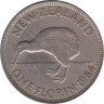  Новая Зеландия. 1 флорин 1964 год. Птица Киви. 
