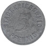  Германия. Кирххайм-унтер-Текк. 5 пфеннигов 1917 год. Нотгельд. 