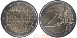 Португалия. 2 евро 2018 год. 250 лет Национальной прессе.