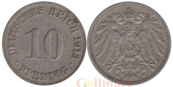 Германская империя. 10 пфеннигов 1913 год. Герб. (A)