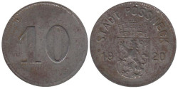 Германия. Пёснек. 10 пфеннигов 1920 год. Нотгельд.
