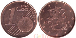 Финляндия. 1 евроцент 2012 год.