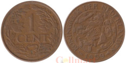 Суринам. 1 цент 1959 год. Герб Нидерландов.