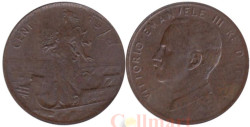 Италия. 1 чентезимо 1915 год. Король Виктор Эммануил III.
