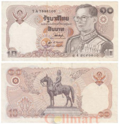Бона. Таиланд 10 бат 1980 год. Король Рама IX. (VF)