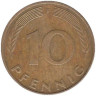  ФРГ. 10 пфеннигов 1991 год. (F) 