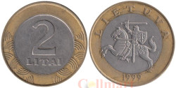 Литва. 2 лита 1999 год.