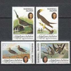 Набор марок. Маршалловы острова 1985 год.  Птицы. Двухсотлетие Джона Джеймса Одюбона, 1785-1985. (4 марки)