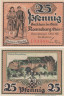  Бона. Германия. Роннебург 25 пфеннигов 1921 год. Нотгельд. (XF) 