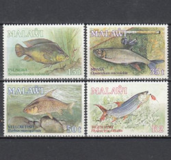 Набор марок. Малави 1989 год. Рыбы озера Малави (Ньяса). (4 марки)