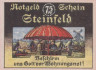  Бона. Германия. Штайнфельд (Шлезвиг) 75 пфеннигов 1921 год. Герб. Нотгельд. (XF) 