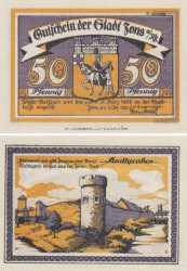 Бона. Германия. Зонс 50 пфеннигов 1921 год (вариант 4). Нотгельд. (XF)