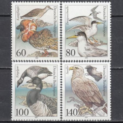 Набор марок. Германия 1991 год. Птицы. (4 марки)