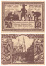  Бона. Германия. Падерборн 50 пфеннигов 1921 год. Кладбище Кафедрального собора. Нотгельд коричневый. (XF) 