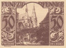  Бона. Германия. Падерборн 50 пфеннигов 1921 год. Кладбище Кафедрального собора. Нотгельд коричневый. (XF) 