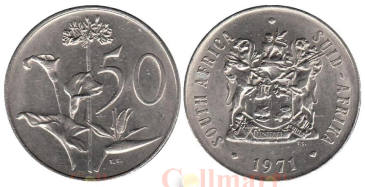  ЮАР. 50 центов 1971 год. Цветы. 