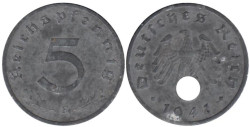 Германия - Третий рейх. 5 рейхспфеннигов 1941 год. (F)