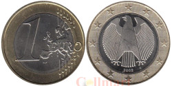 Германия. 1 евро 2002 год. Федеральный орёл, символ суверенности Германии. (A)