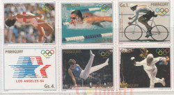 Набор марок. Парагвай. Летние Олимпийские игры 1984 - Лос-Анджелес (медали). 6 марок.