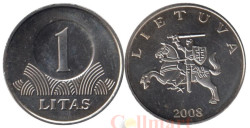 Литва. 1 лит 2008 год.