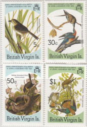 Набор марок. Британские Виргинские острова. Audubon. 4 марки.