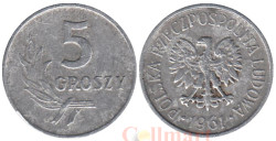 Польша. 5 грошей 1961 год. Лавровая ветвь с лентой.