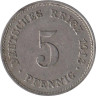  Германская империя. 5 пфеннигов 1913 год. (E) 
