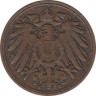  Германская империя. 1 пфенниг 1908 год. (E) 