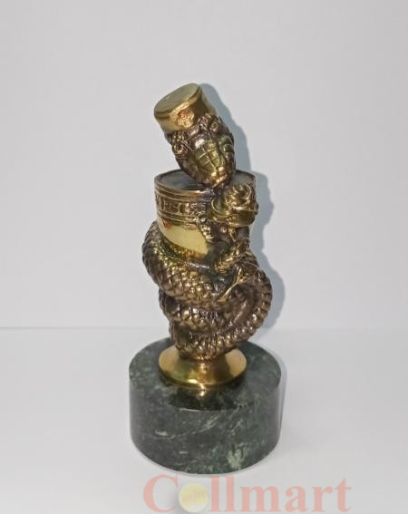  Бронзовая статуэтка. Змея-медсестра. 