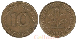 ФРГ. 10 пфеннигов 1992 год. (F)