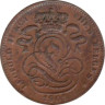  Бельгия. 1 сантим 1901 год. Лев. DES BELGES 