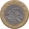  Литва. 2 лита 1998 год. Герб Литвы - Витис. 