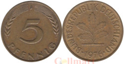 ФРГ. 5 пфеннигов 1976 год. (J)
