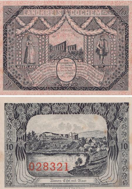  Бона. Германия. Кохем 10 пфеннигов 1921 год. Нотгельд. (VF) 