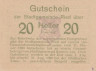  Бона. Австрия. Рид-им-Иннкрайс 20 геллеров 1920 год. Нотгельд. (XF) 